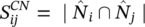 upper S Subscript italic i j Superscript italic upper C upper N Baseline equals bar ModifyingAbove upper N With ampersand c period circ semicolon Subscript i Baseline intersection ModifyingAbove upper N With ampersand c period circ semicolon Subscript j bar