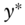 y Superscript asterisk