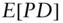 upper E left-bracket italic upper P upper D right-bracket