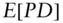 upper E left-bracket italic upper P upper D right-bracket