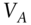 upper V Subscript upper A