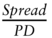 StartFraction italic Spread Over italic upper P upper D EndFraction