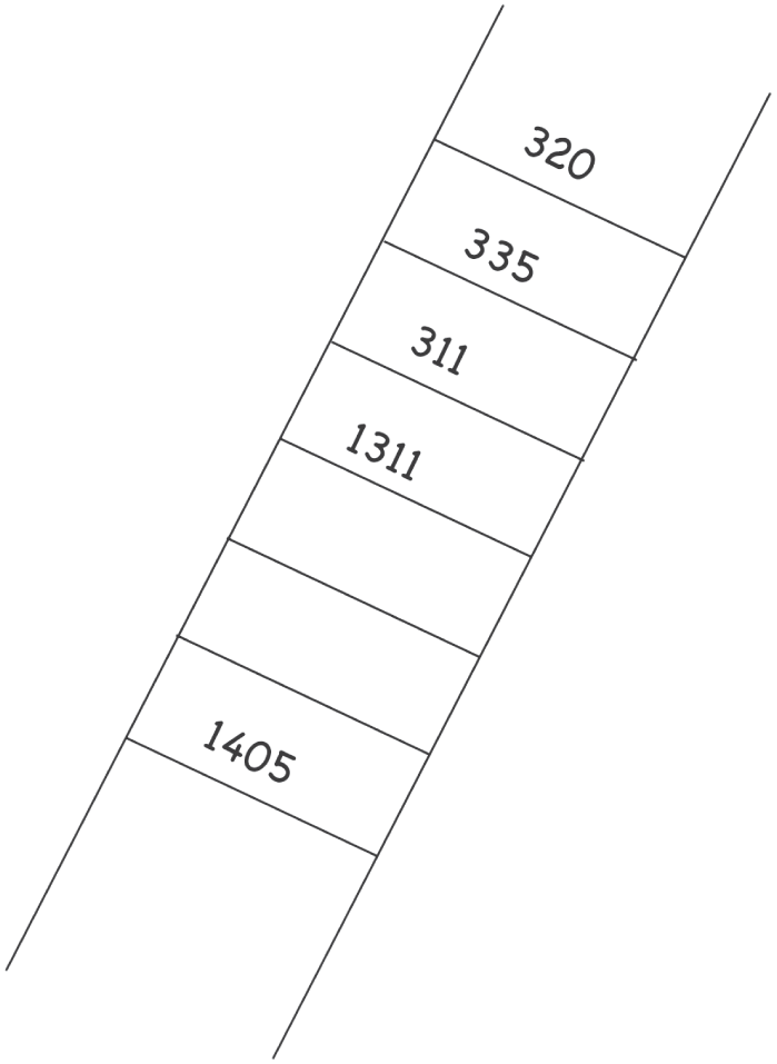 An illustration of an example of a number ladder and the clues provided to the student