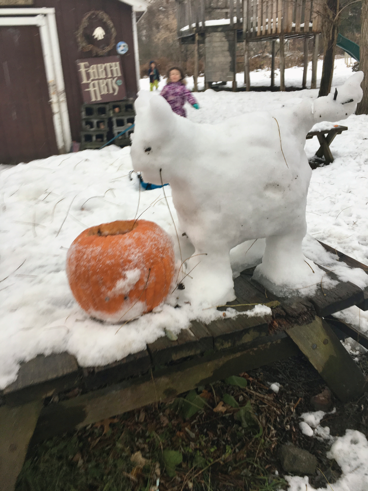 Photo depicts a snow cat.