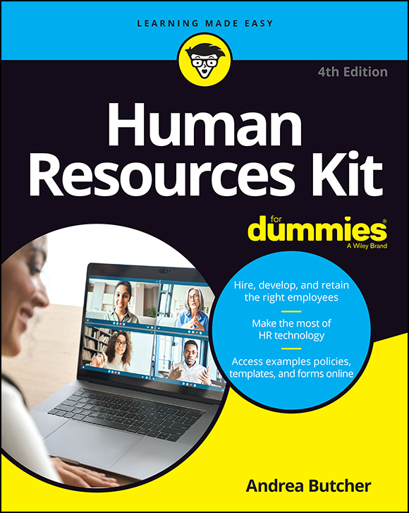 Cover: Human Resources Kit For Dummies, 4th Edition by Andrea Butcher