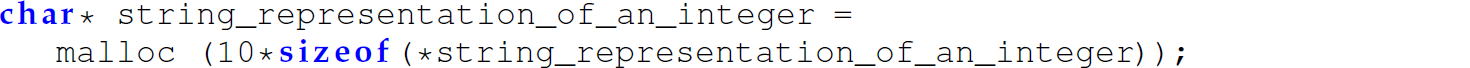 A code line that uses an array implementation of a stack that contains elements of type c h a r asterisk.