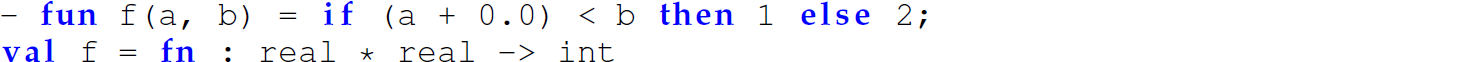 An M L function for inferring a particular intended function type.