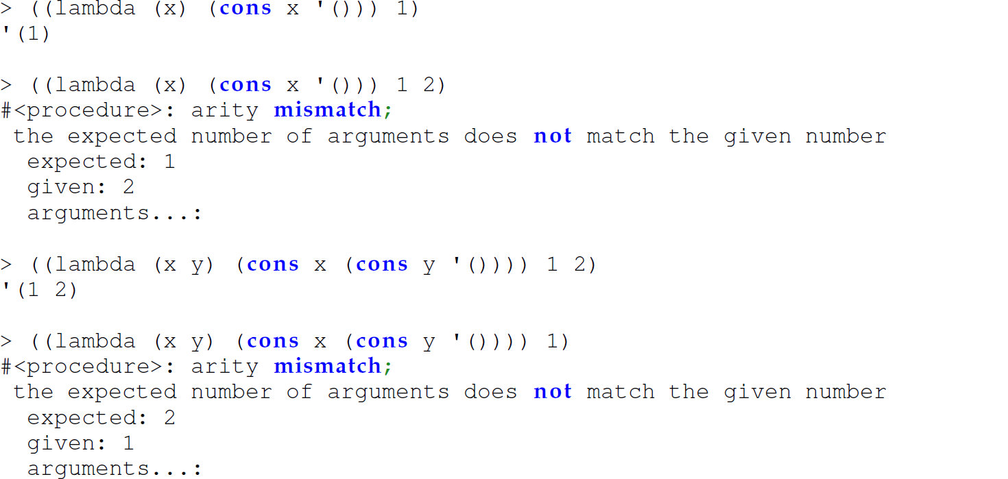 A set of 16 code lines for defining a function in Scheme.