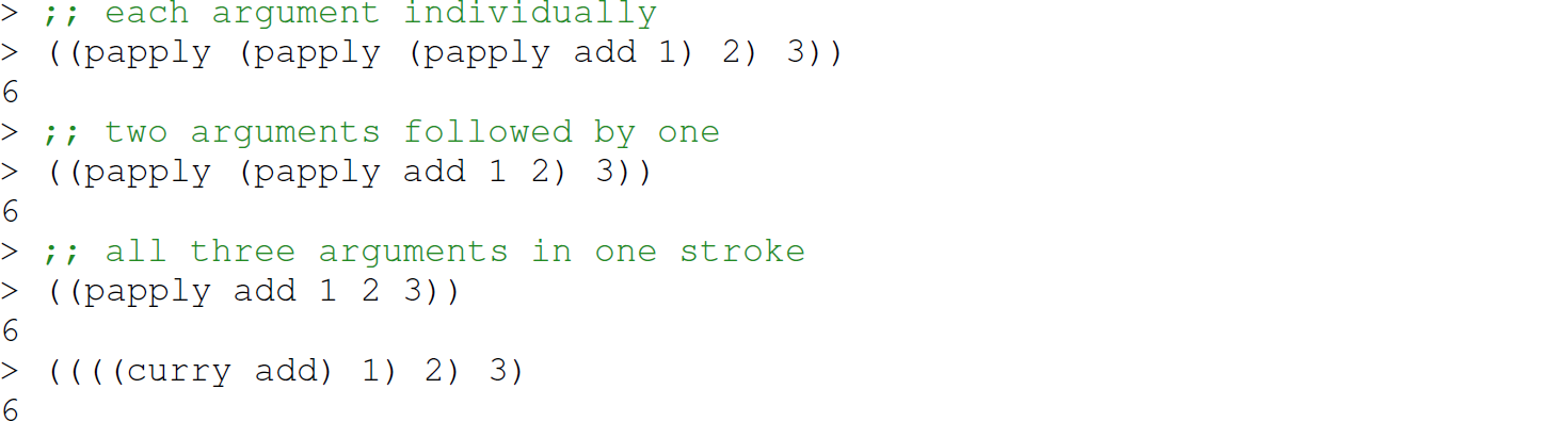 A set of 11 code lines in Scheme with the function add.