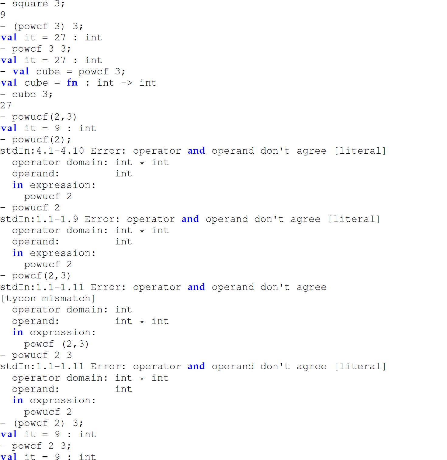 Continuation of the code in M L with a function defined in a curried form consisting of 39 lines.