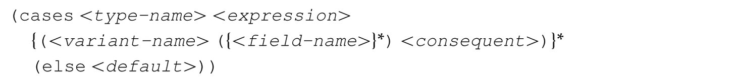 A syntax in Scheme.