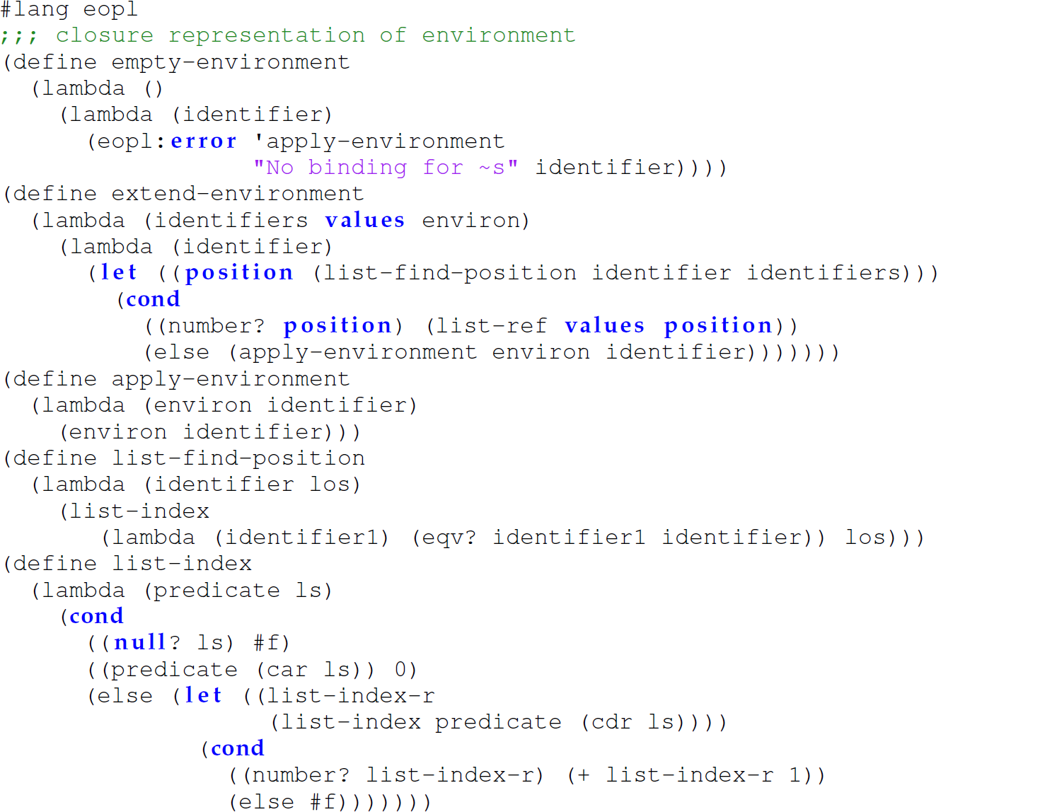 A set of 31code lines for defining the interface functionally.