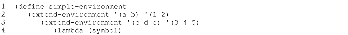 A set of four code lines for printing error messages.