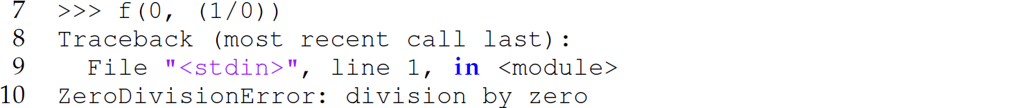 A set of four code lines consisting of a run-time error.