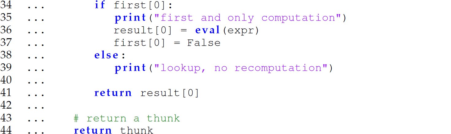 Continuation of the code for looking up and returning the value for all subsequent evaluations, consisting of 11 lines.