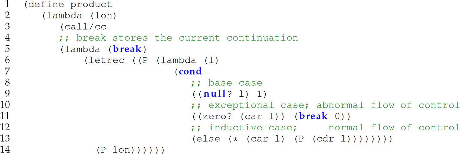 A set of 14 code lines with a new definition of product.