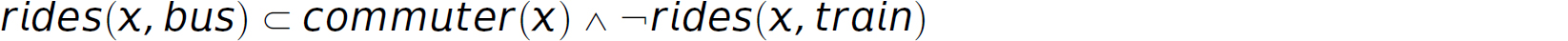 An expression of commuter in horn clauses.