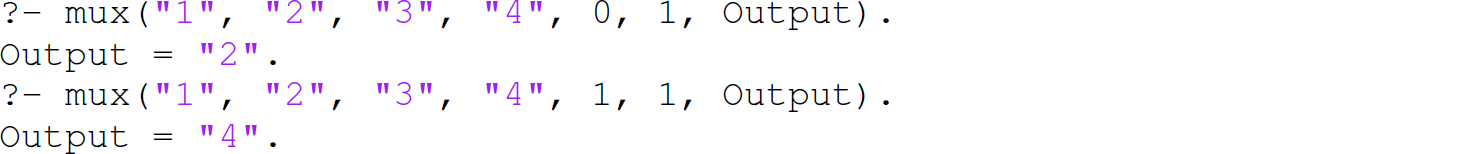 A set of four code lines with a multiplexer.