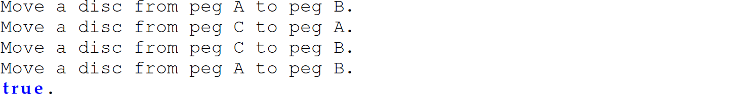 Continuation of the code in Prolog with the towers predicate, consisting of five lines.