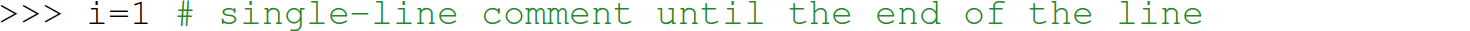 A single-line comment in Python.