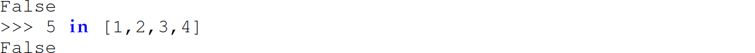 Continuation of the code in Python with the user-defined function False consisting of three lines.