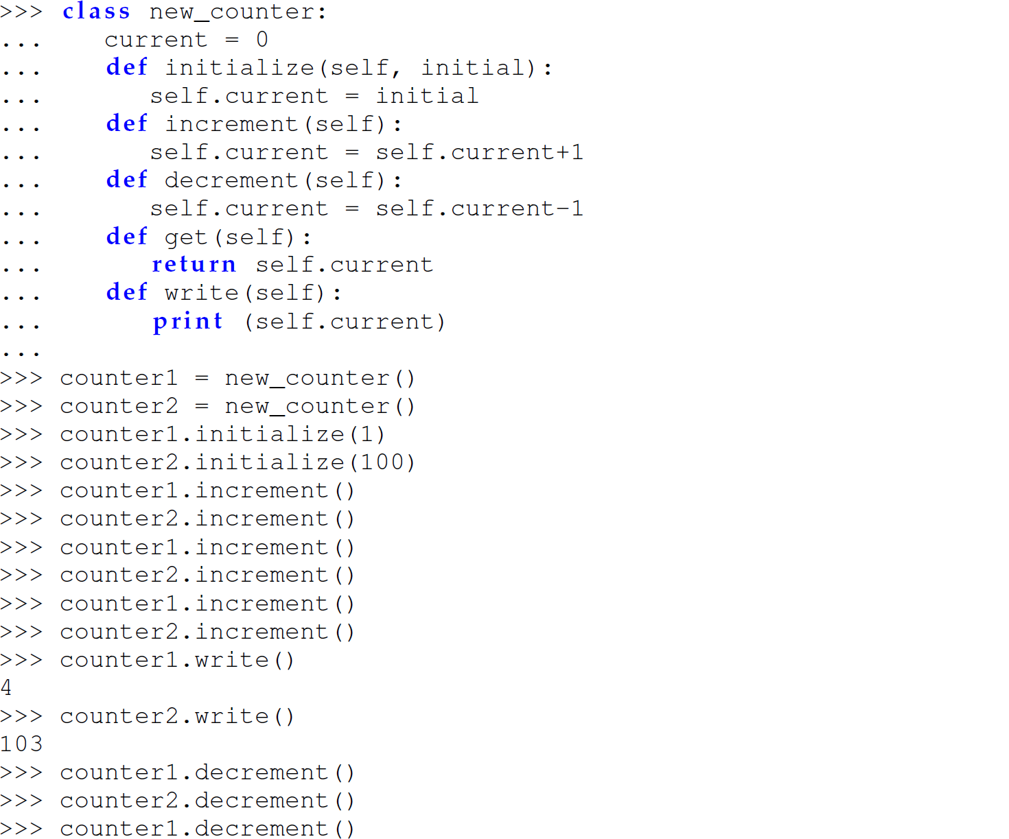 A set of 30 code lines in Python with the new underscore counter function.