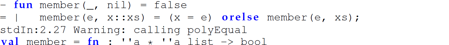 A set of four code lines in M L with an underscore and a member function.