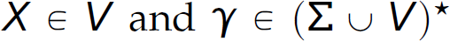 X element of set V and gamma element of set, left parenthesis, summation union V, right parenthesis, asterisk.