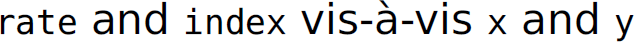 Command reads: rate and index v i s hyphen à hyphen v i s x and y.