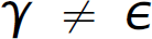 Gamma not equal to element of set.