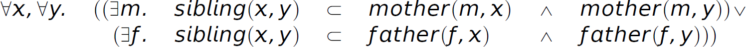 An expression of commuter in predicate calculus.