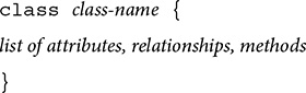 Line 1. class Person open curly brace
Line 2. attribute int I D semicolon
Line 3. attribute string name semicolon
Line 4. attribute string address semicolon
Line 5. attribute string phone semicolon
Line 6. string get Name open parentheses close parentheses semicolon 2 forward slashes method
Line 7. void set Name open parentheses in string new Name close parentheses semicolon 2 forward slashes method
Line 8. Dot, dot, dot, close curly brace.
