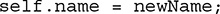 first Person dot set Name open parentheses single quote Jack Spratt single quote close parentheses semicolon. 
