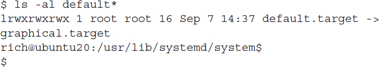 Code for setting a file as a link to a standard target file is shown.