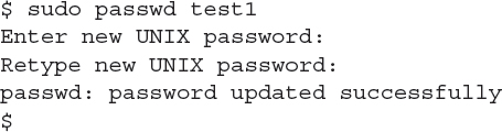 A default password is assigned for the account using the pass w d command.