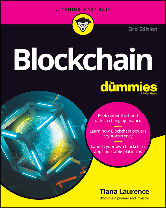 Cover: Blockchain For Dummies, 3rd Edition by Tiana Laurence