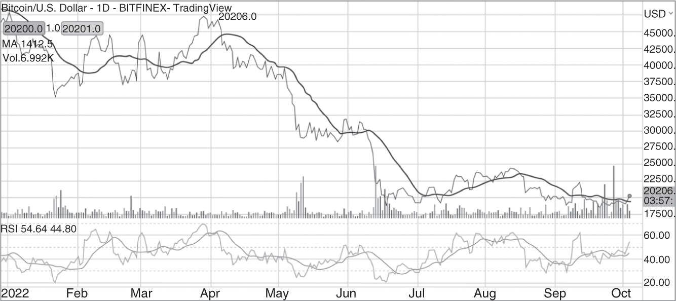 Schematic illustration of Example of Technical Analysis of Price Chart.