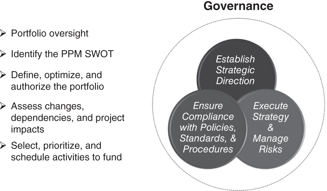 Schematic illustration of establish a PPM governance framework.