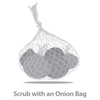 Scrub with an Onion Bag