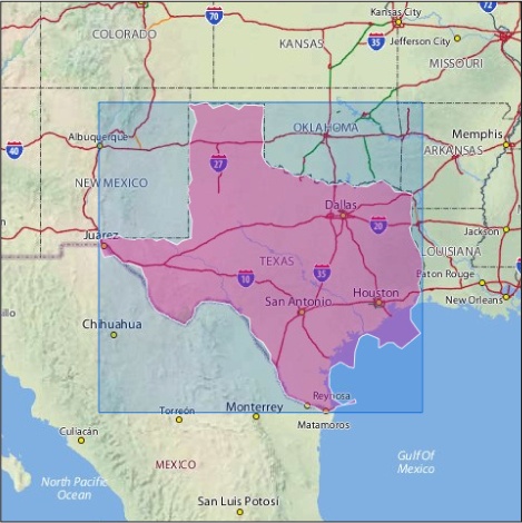 Flickr geotag map of Texas