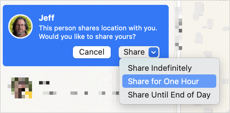 Figure 27: macOS makes it quite obvious that it thinks you should consider sharing reciprocally.