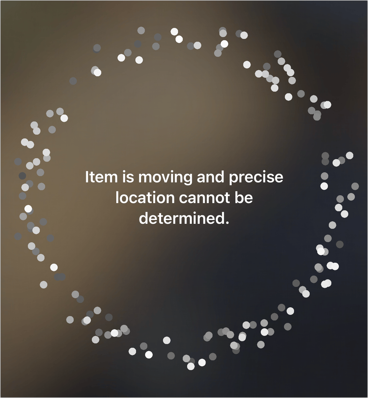 Figure 43: An item can’t be tracked precisely when moving.
