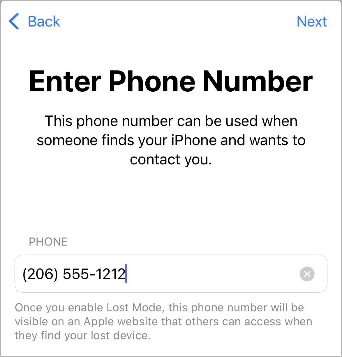 Figure 59: You can opt to enter a call-back number.