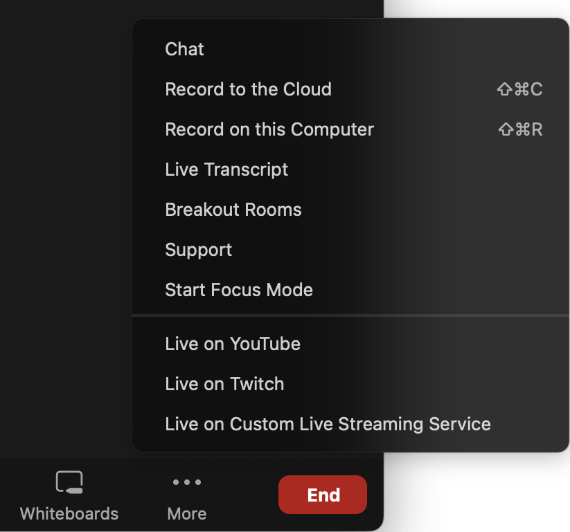 Figure 122: You can initiate streaming from the desktop app.