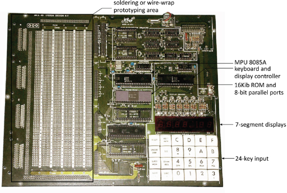 Photo depicts the Intel SDK85 evaluation kit.