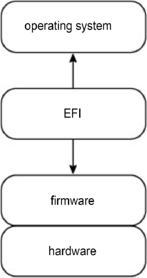 Schematic illustration of EFI software location.