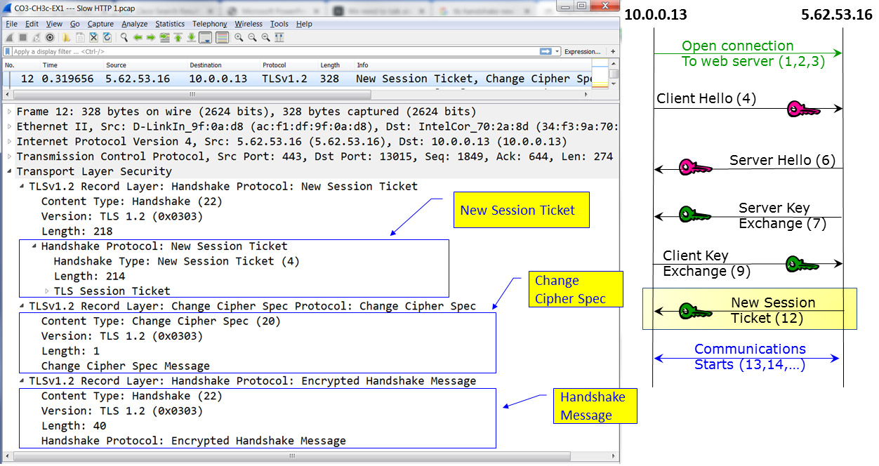 Figure 3.22 – TLS messages – New Session Ticket
