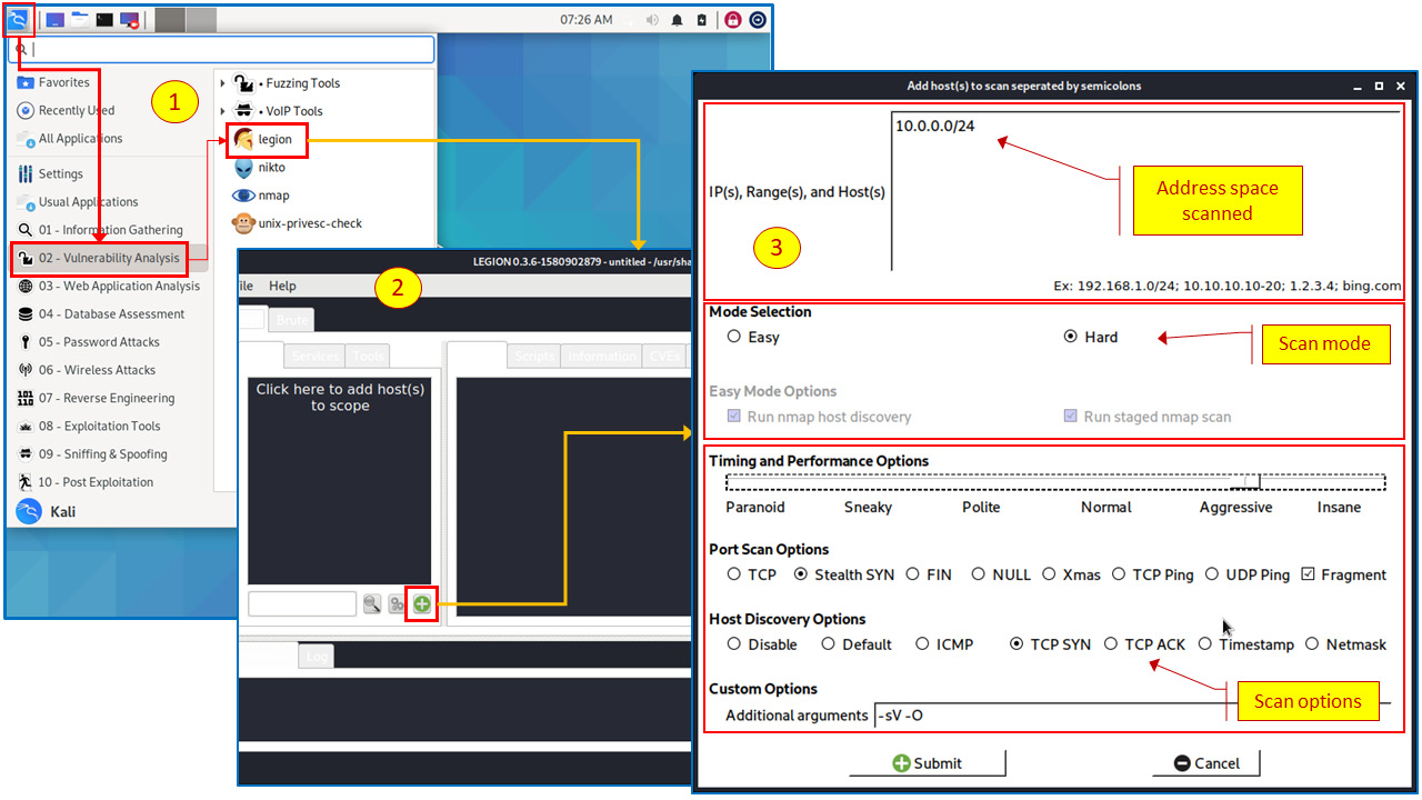 Figure 4.13 – Working with Legion applications
