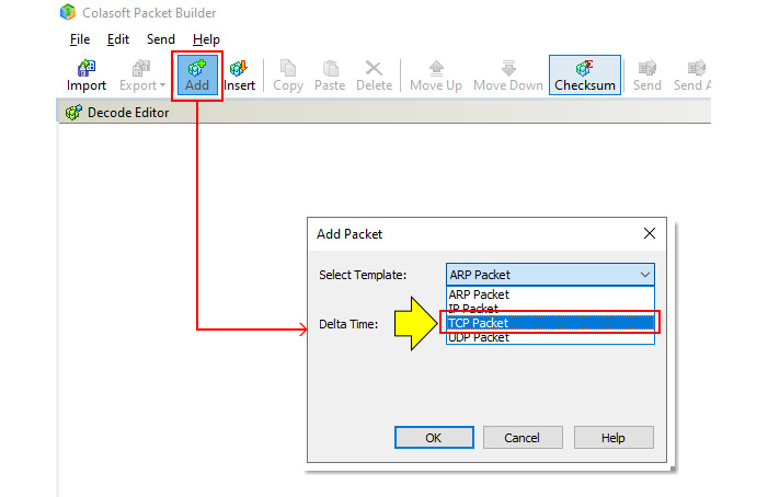 Figure 7.6 – Generating TCP SYN packets
