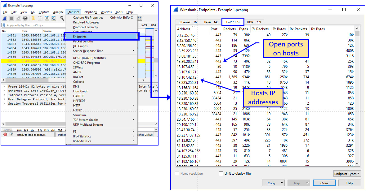 Figure 9.6 – Finding suspicious patterns in the Endpoints window
